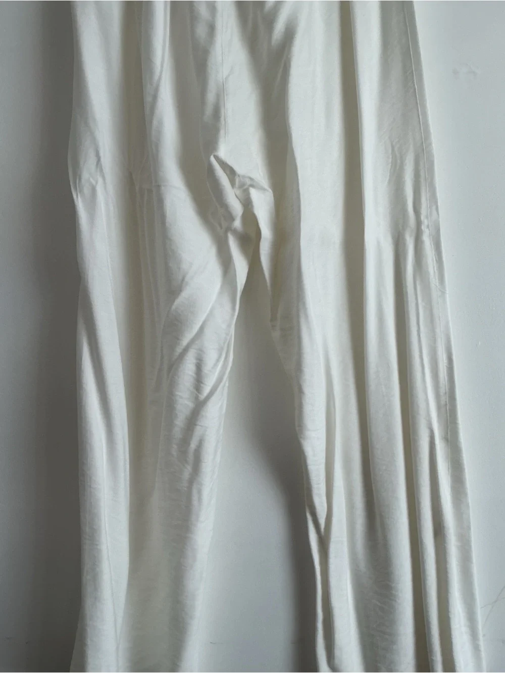Women's Wide-Leg Drawstring Pants - White - Picture 6 of 7